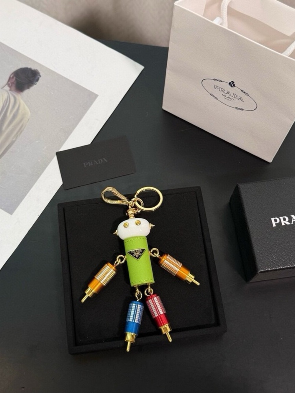 Prada Multicolor Robot Key Holder - Picture 6 of 6